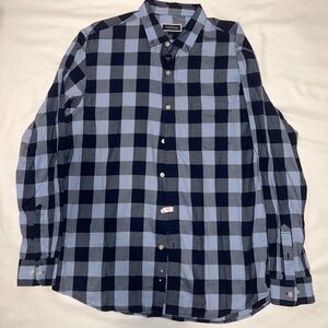 Blue plaid button down. Club Room size Large